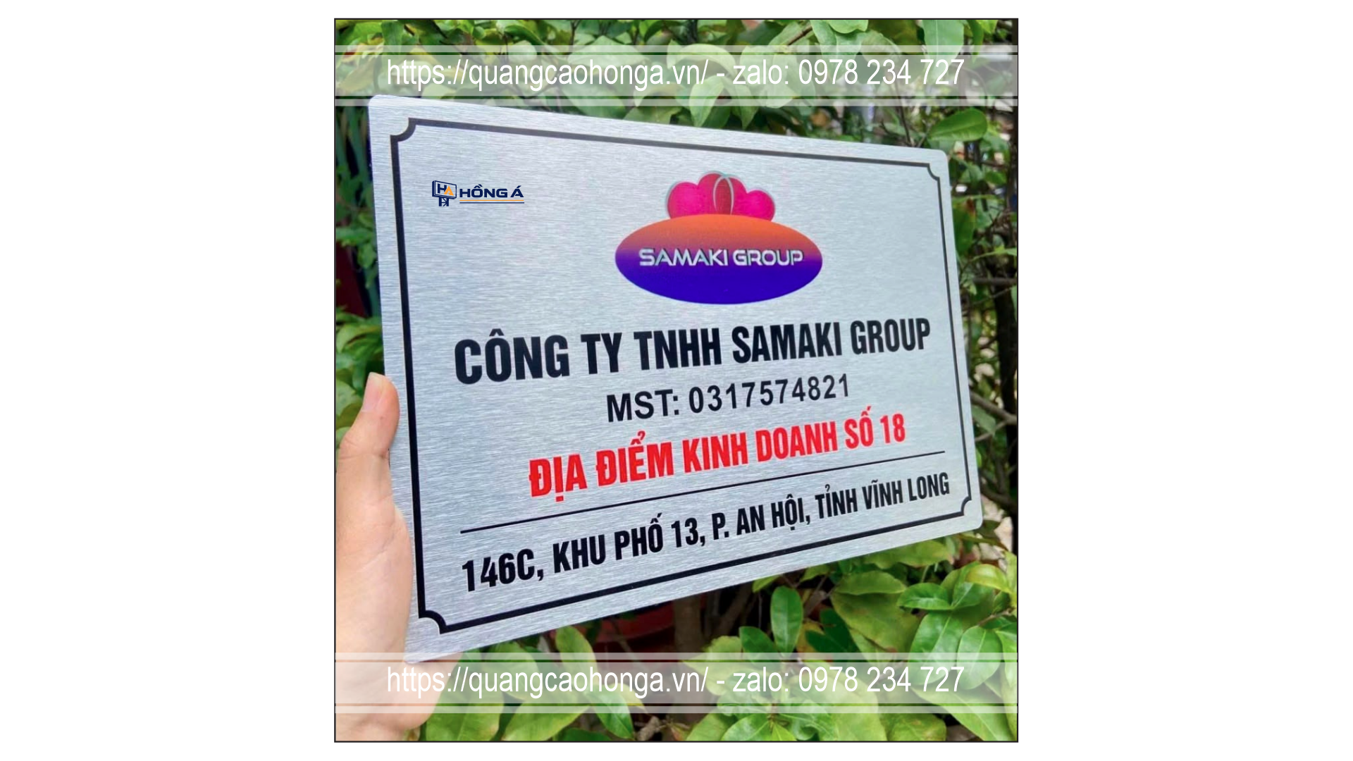 Biển công ty alu in UV