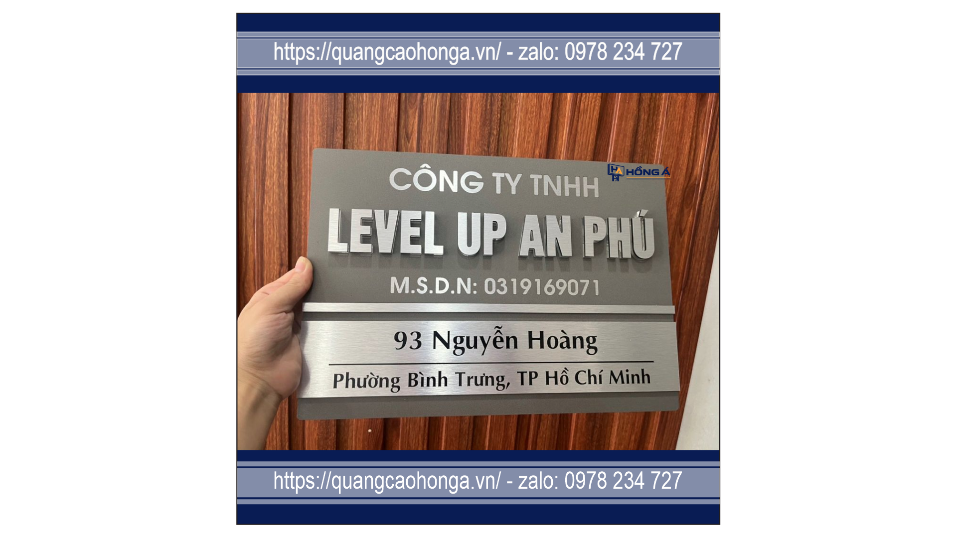 Biển công ty đế mica