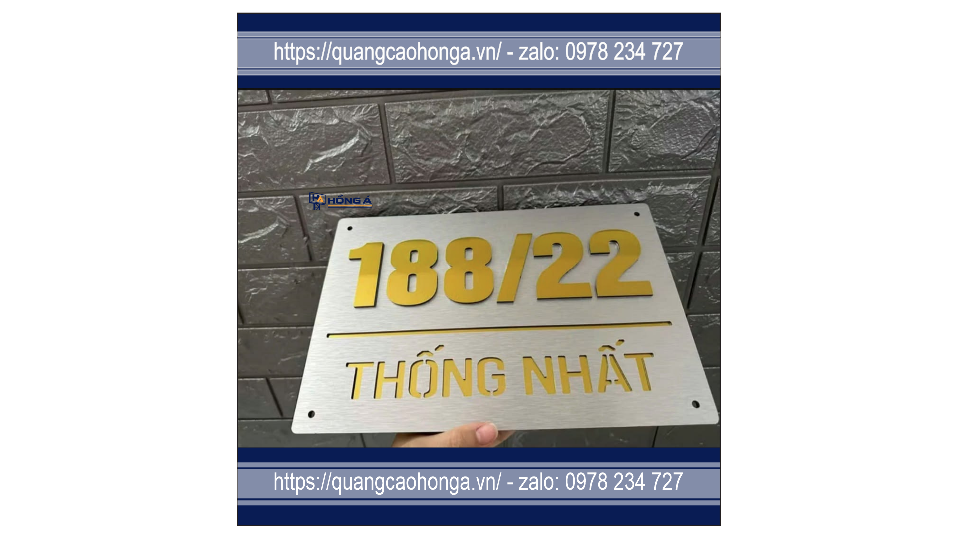 Biển công ty đế mica