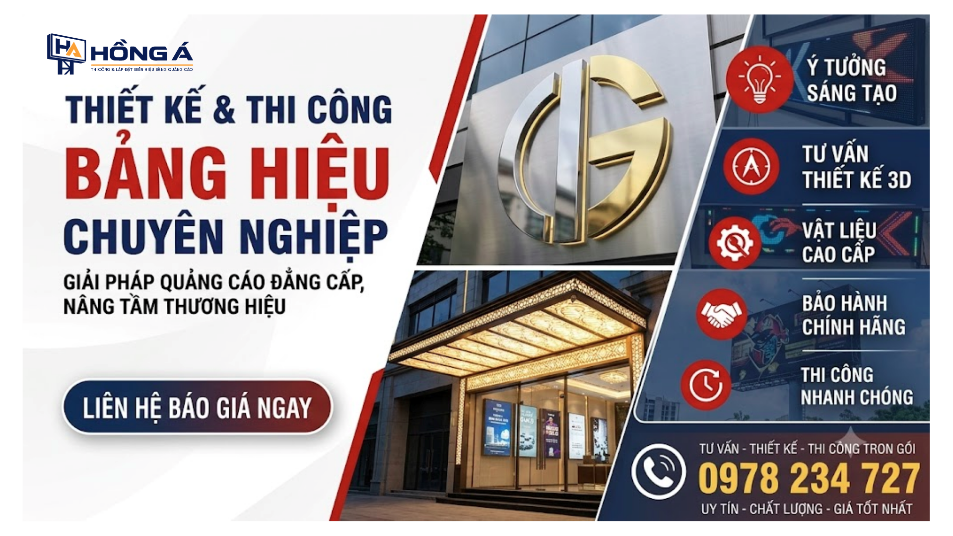 THIẾT KẾ & THI CÔNG BIỂN QUẢNG CÁO TRỌN GÓI