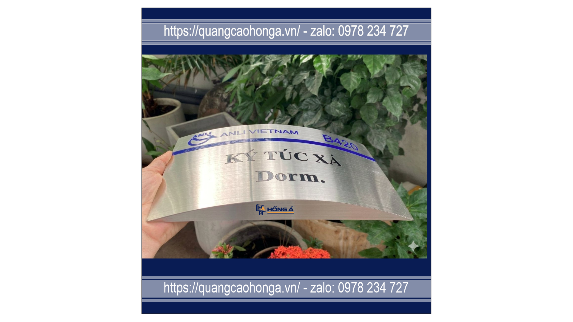 Biển công ty chân cong