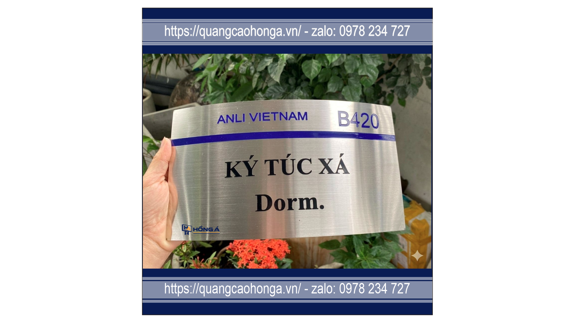 Biển công ty chân cong