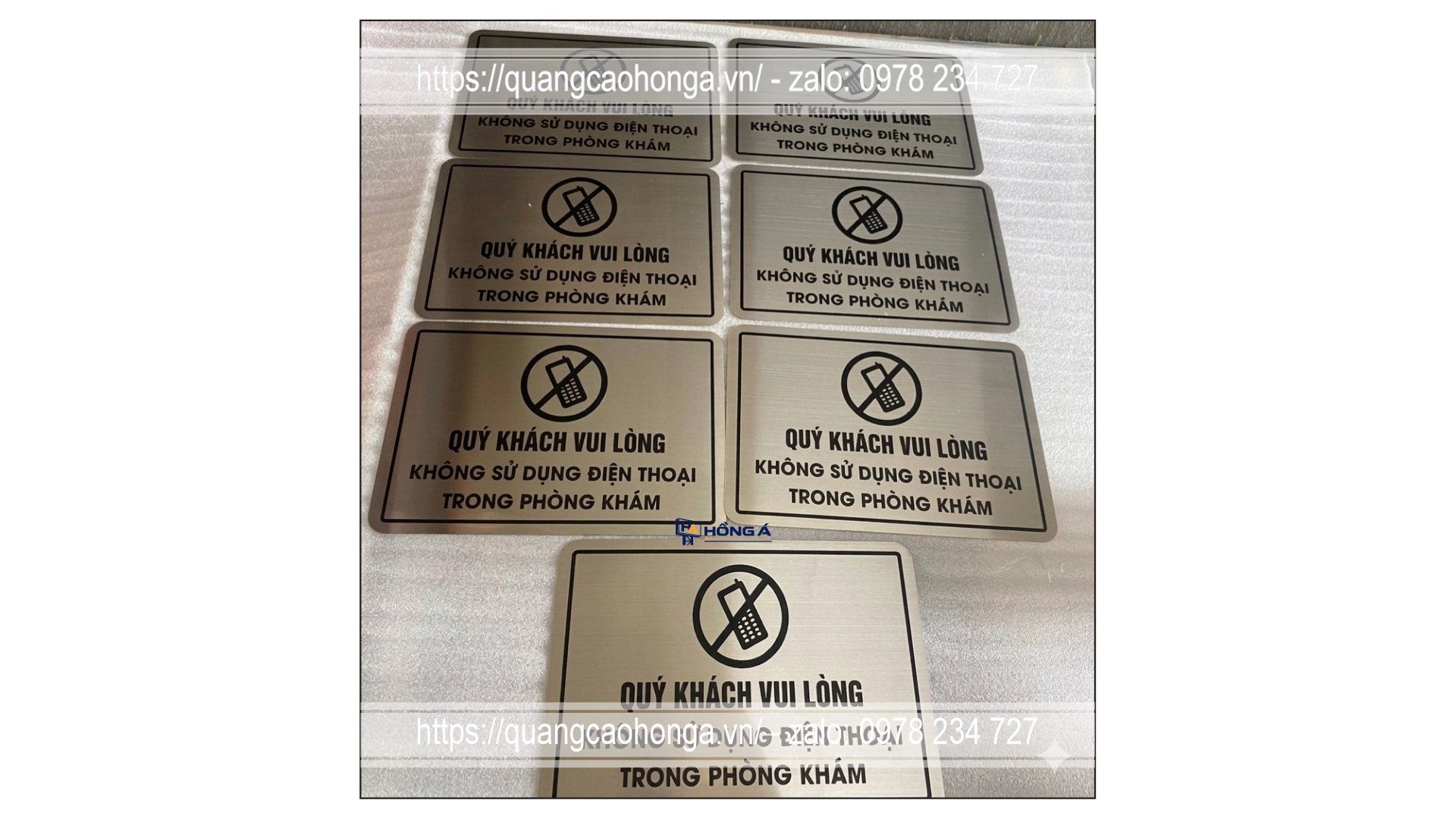 Biển công ty inox mặt phẳng