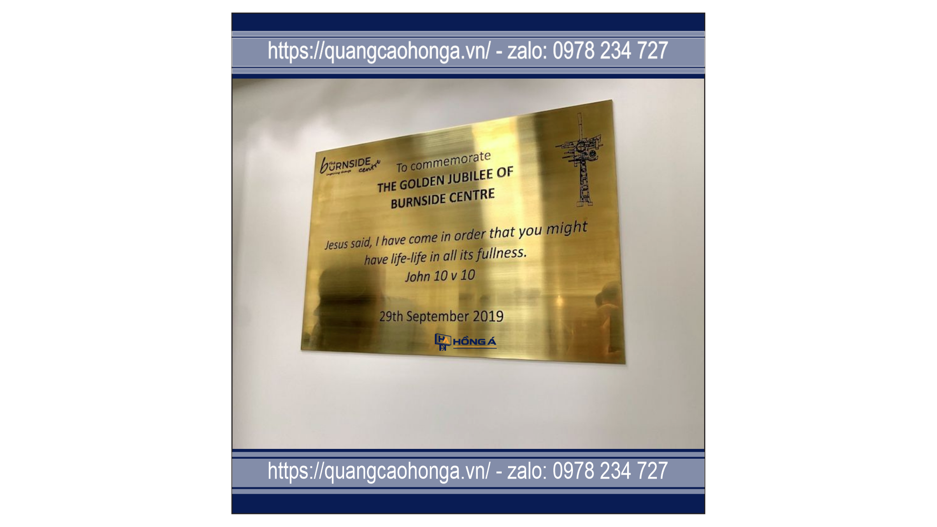 Biển công ty inox mặt phẳng