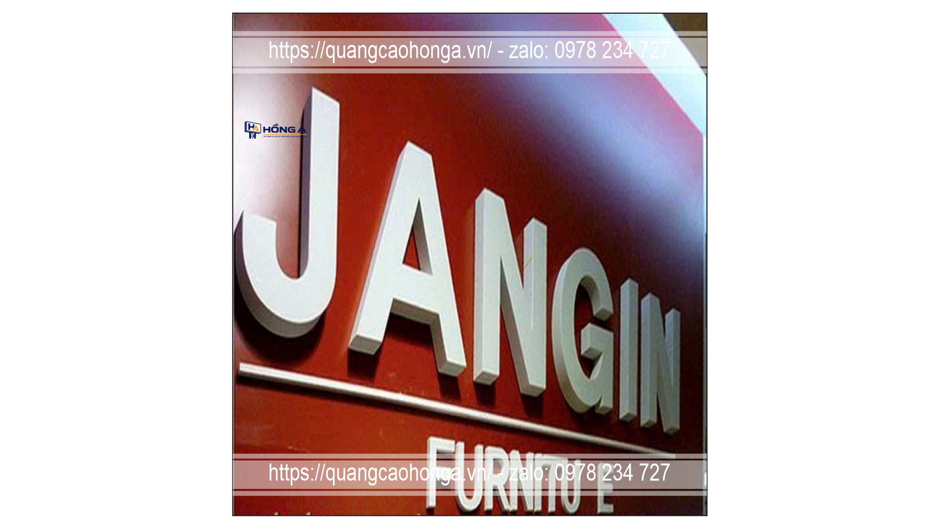 Logo nền alu chữ nổi mica - Ảnh 4