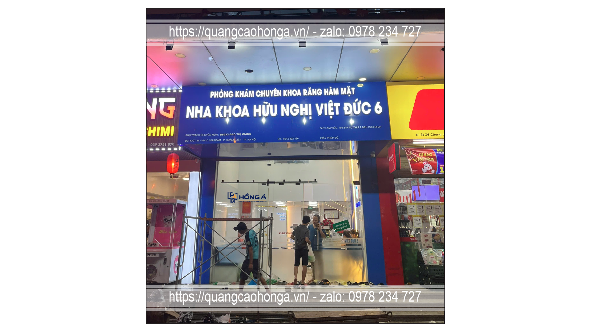 Chữ nổi mica kết hợp viền đèn LED