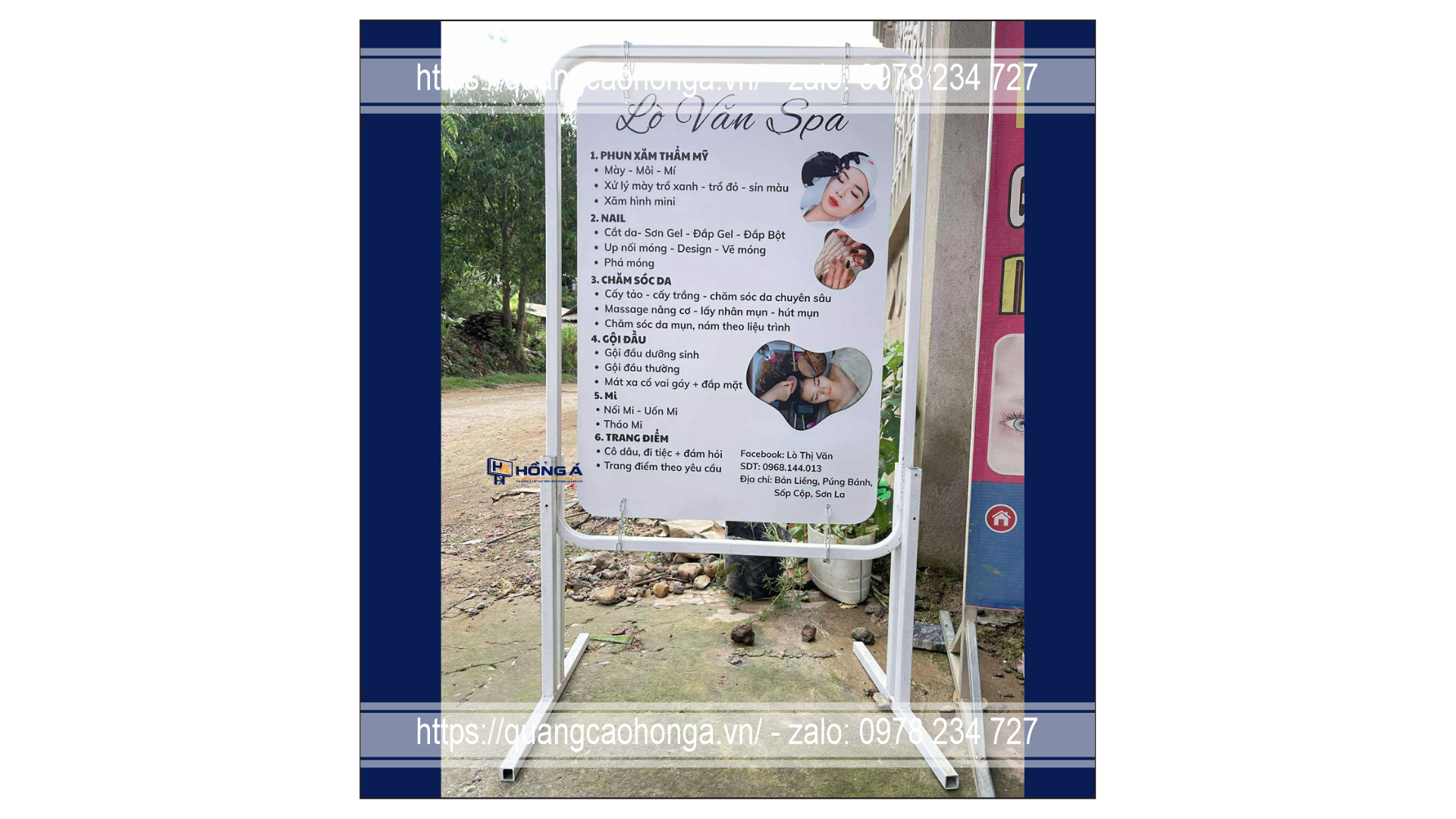 Standee chân sắt