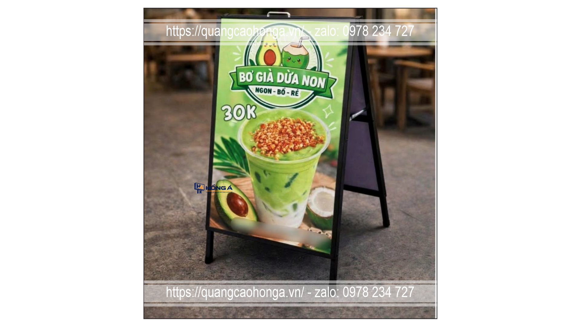 Standee chân sắt