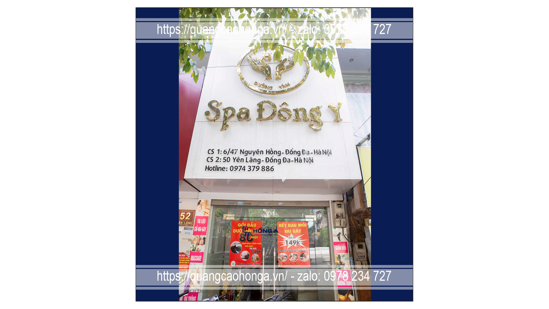 Biển quảng cáo spa và massage