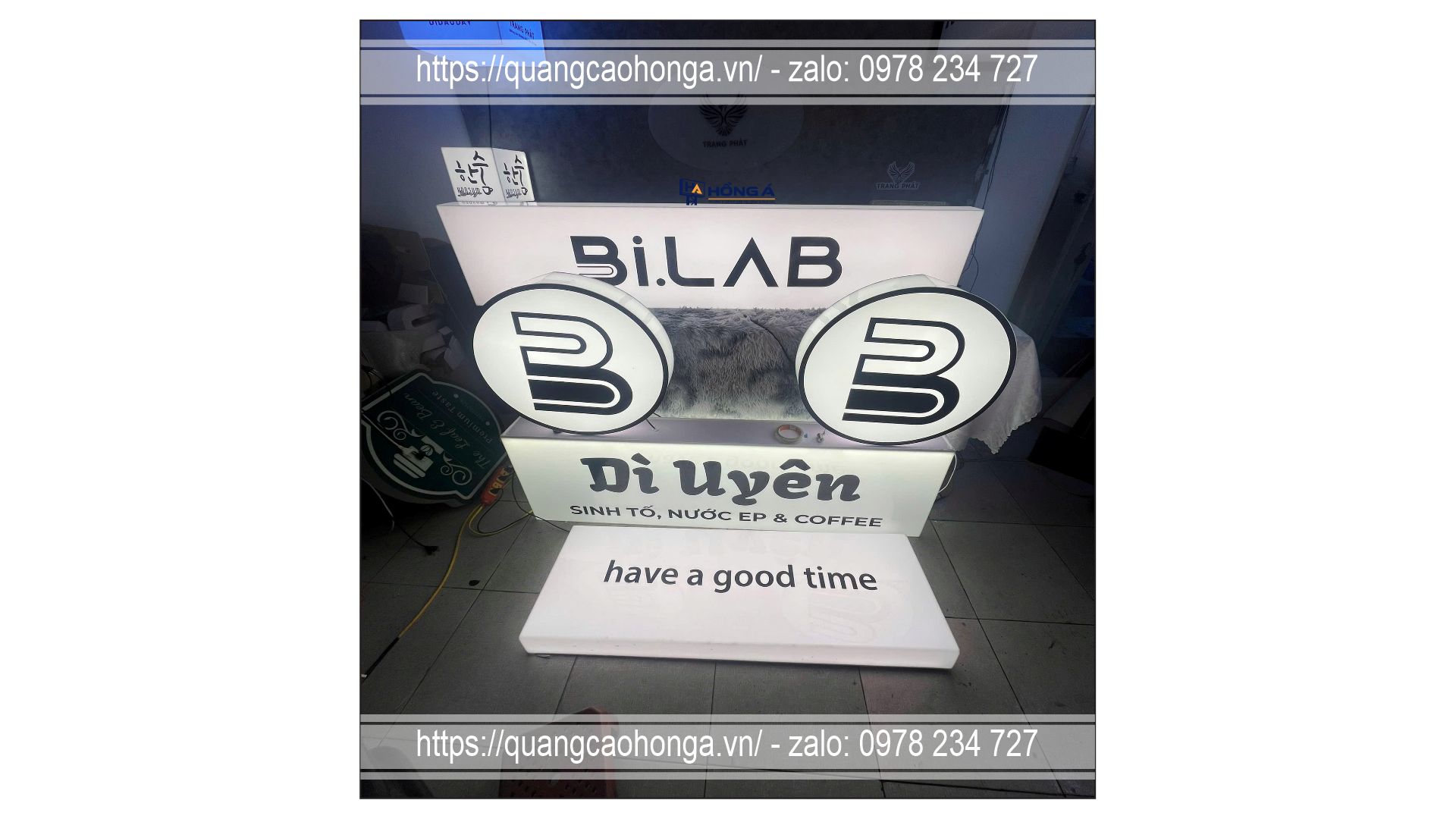 Biển hộp đèn LED sáng 5 cạnh