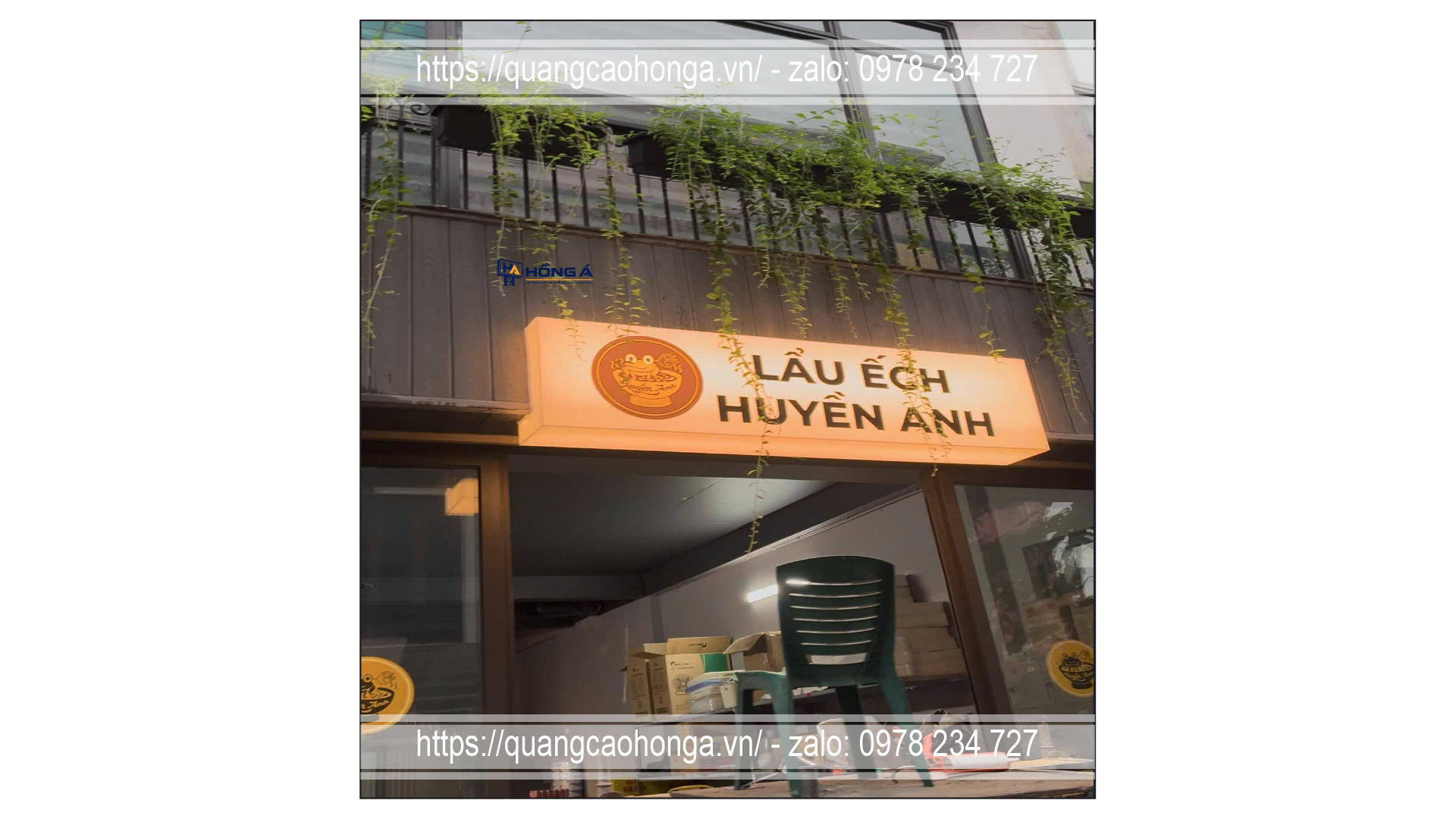 Biển vẫy hộp đèn sáng 5 cạnh - Ảnh 2